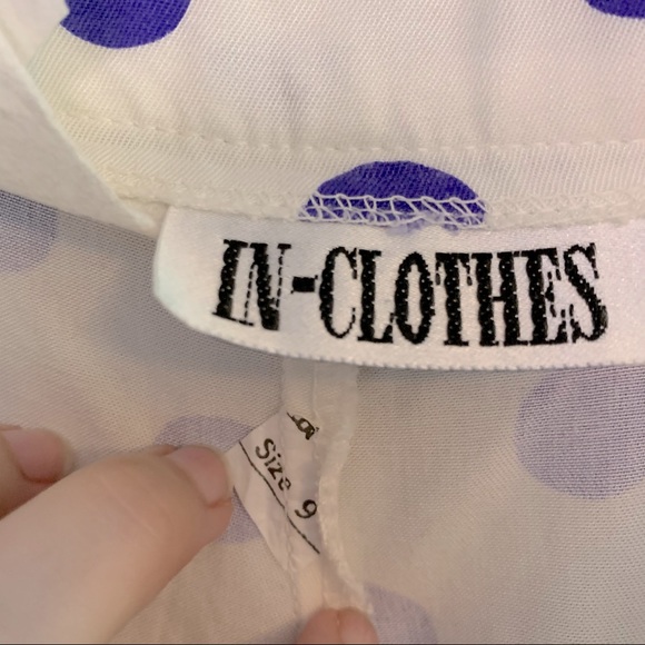 Vintage High Waisted IN-CLOTHES Polka Dot Shorts - Picture 5 of 5